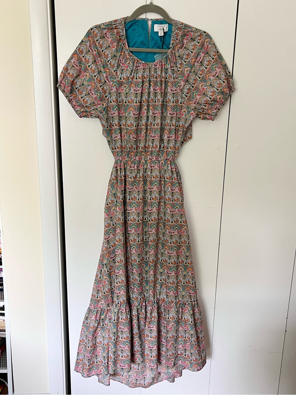 J.Crew Side Cutout Cotton Dress in Liberty® Floral Size 8 NWT